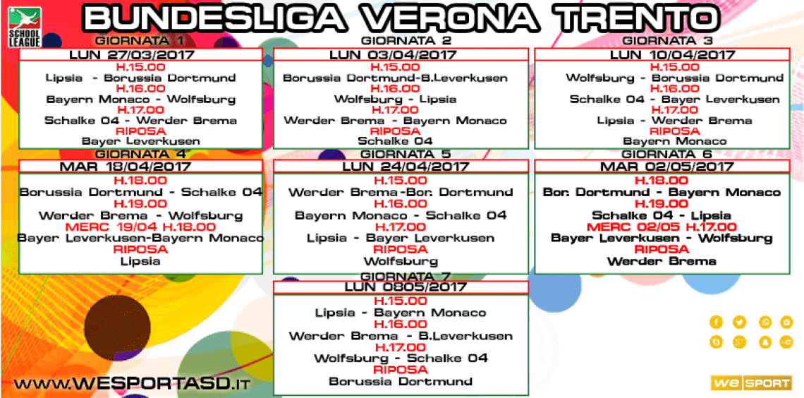 School League Bundesliga Verona trento 