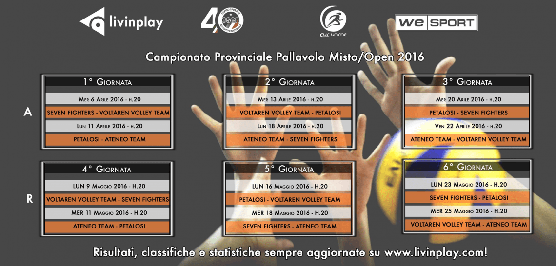 Campionato Provinciale di Pallavolo Misto / Open 2016